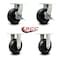 Service Caster 8 Inch Extra Heavy Duty Phenolic Wheel Swivel Caster Brakes 2 Rigid SCC, 2PK SCC-KP92S830-PHR-SLB-2-R-2 - alternate 1